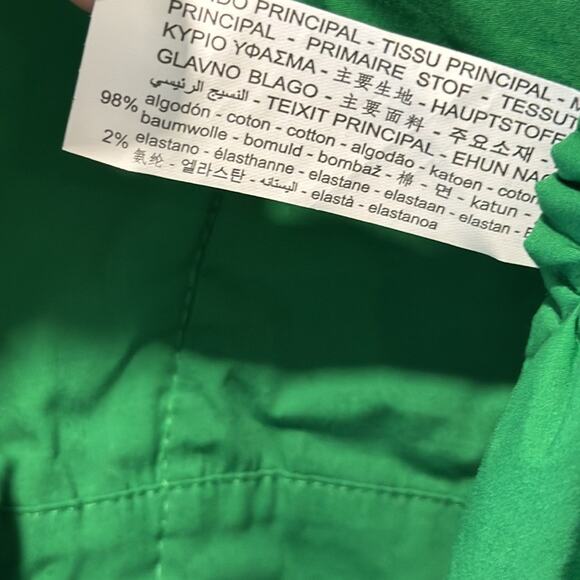 🍁 NWOT Zara Blogger Favorite Butterfly Style Top Blouse Eye Hook Closure Green - Picture 10 of 14